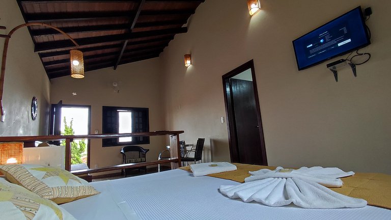 Suíte Luxo com ar-condicionado - Pousada Além das Formas