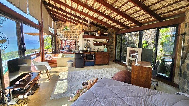 Loft Exclusivo com Banheira e Vista Espetacular